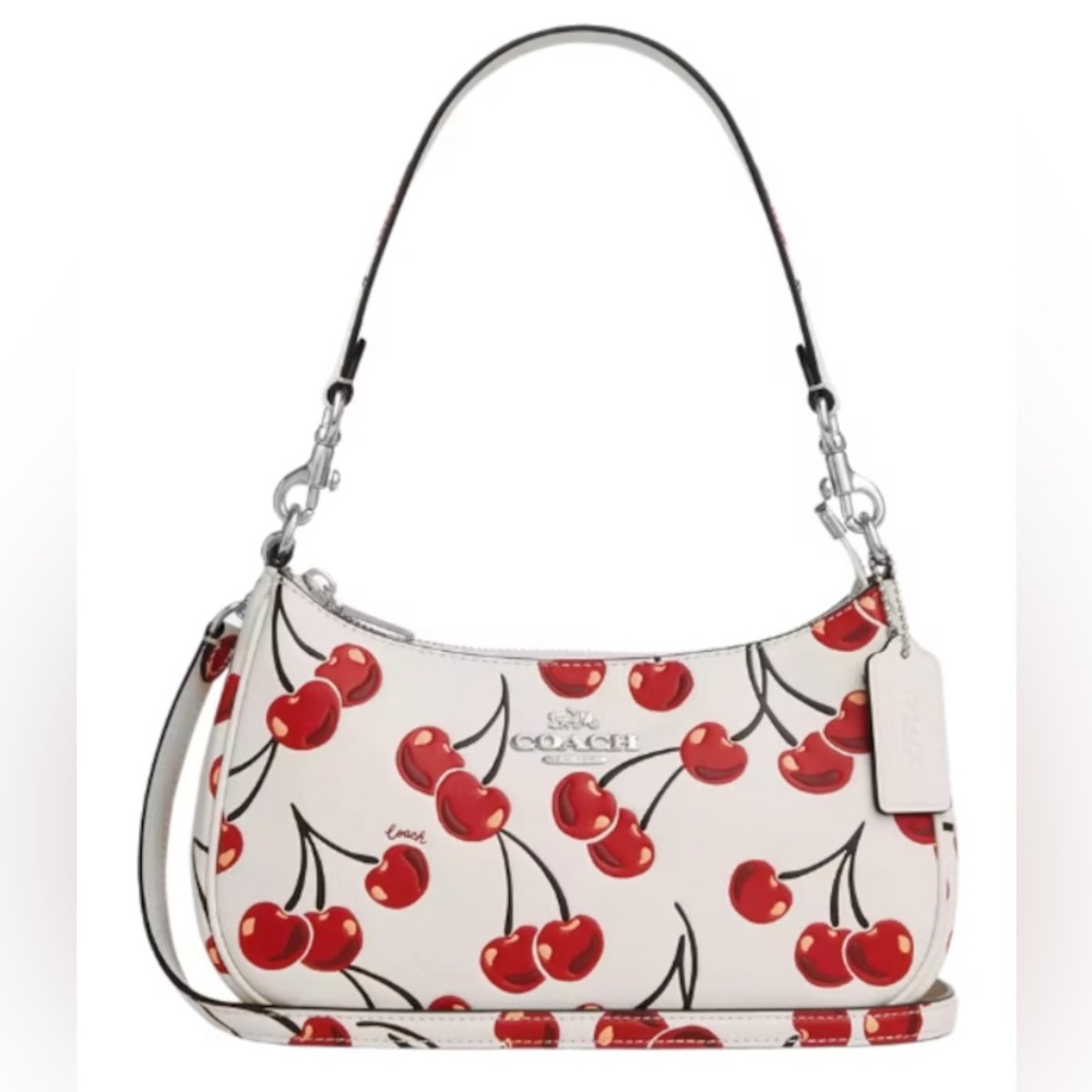Coach bag cherry print shoulder bag handbag crossbody removable strap - Picture 1 of 1